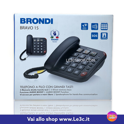 Brondi BRAVO 15 Telefono analogico Nero ID di chiamata