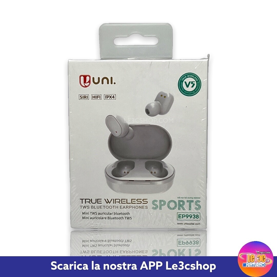 Auricolari wireless true sport ep9938 Bianco