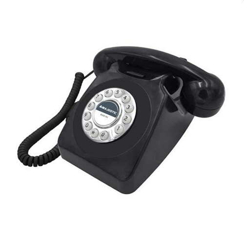 Telefono Vintage in Stile Anni '50 - Audiola/Majestic Nero