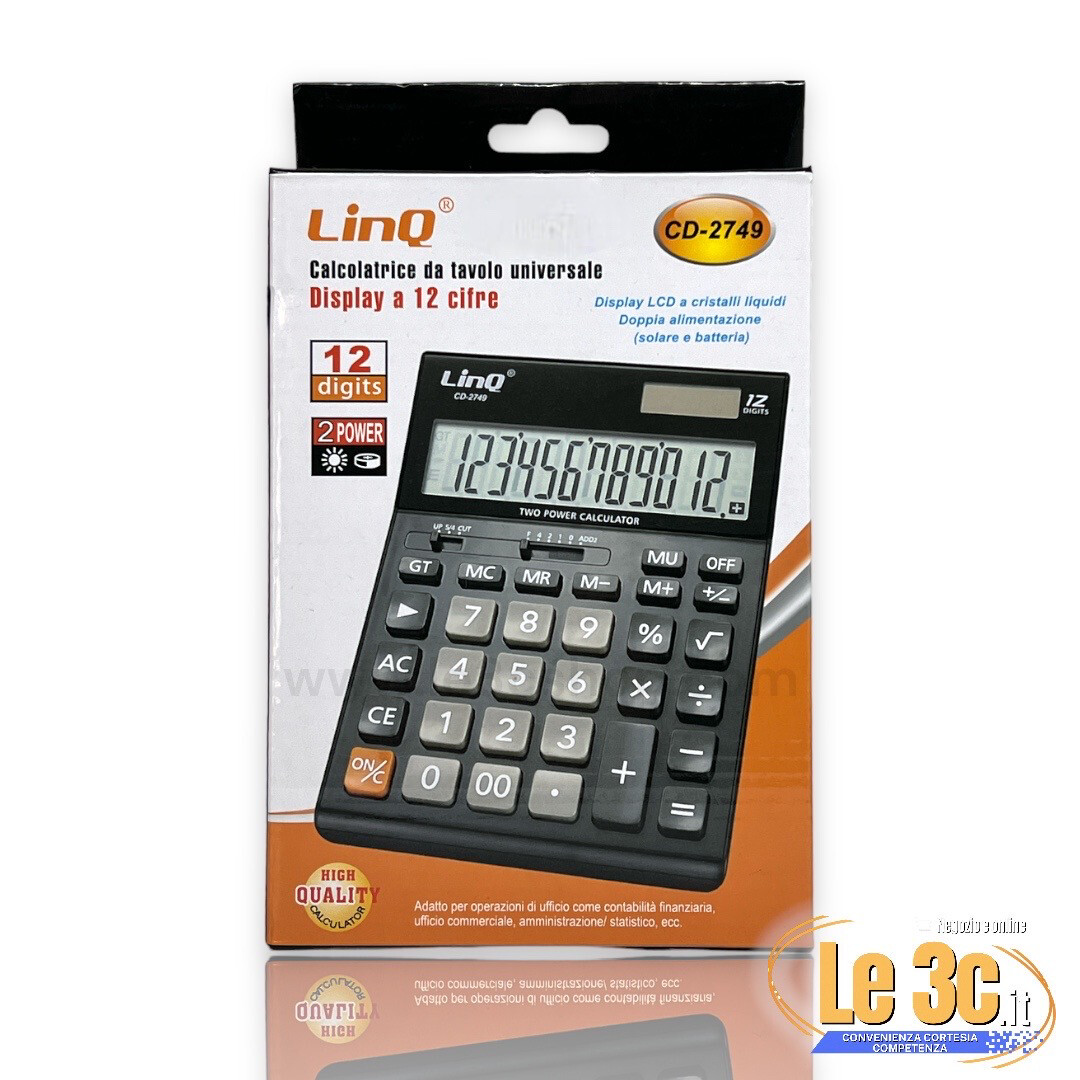 Calcolatrice da tavolo universale CD-2749 POWER - Display a 12 cifre