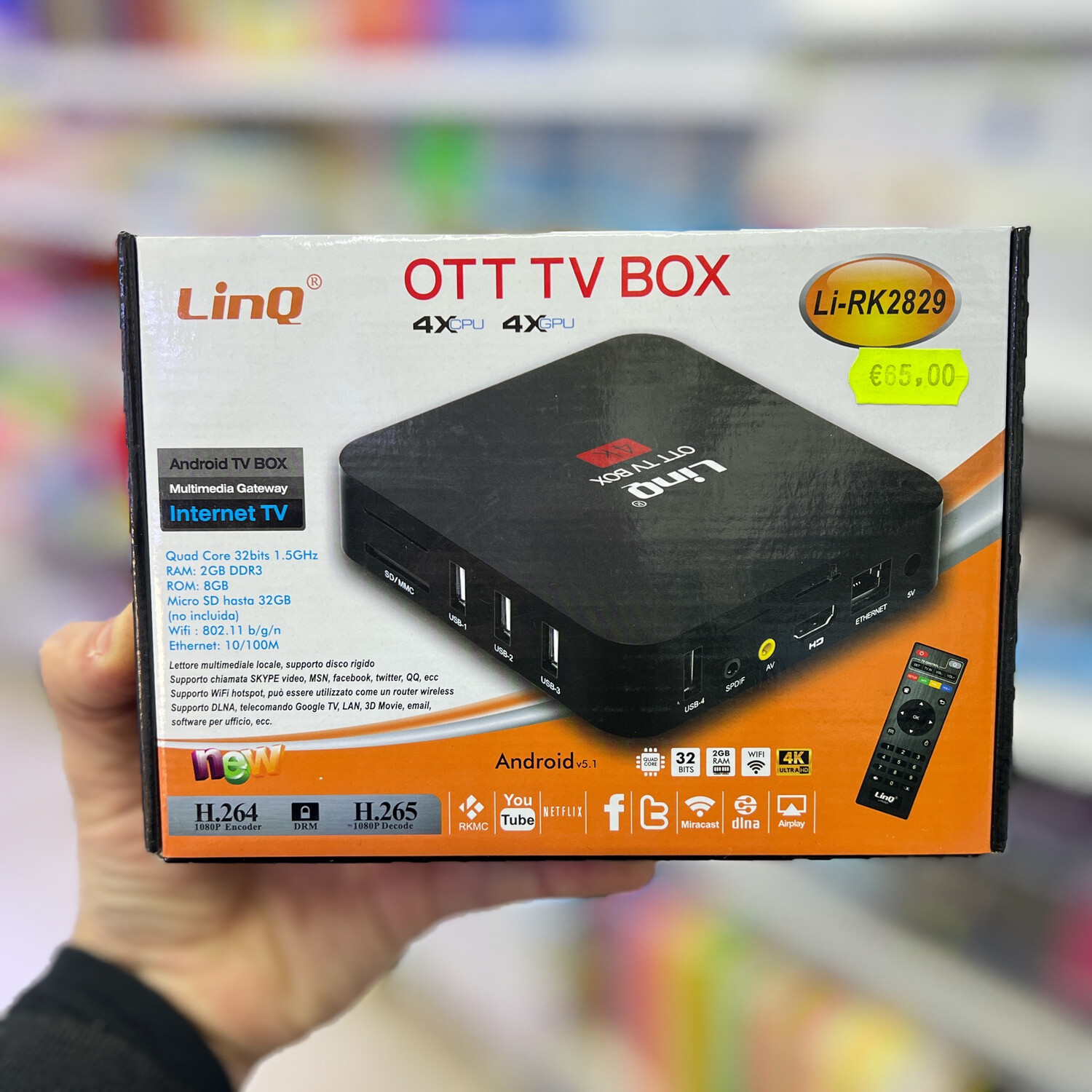 TV Box linq Li-RK2829: la soluzione multimediale definitiva.