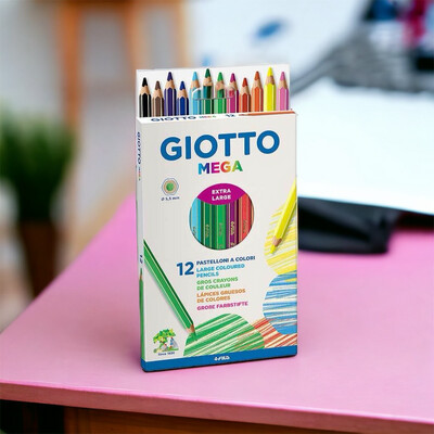 Pastelli Giotto Mega da 12 pz: Colori Vibranti per i Piccoli Artisti