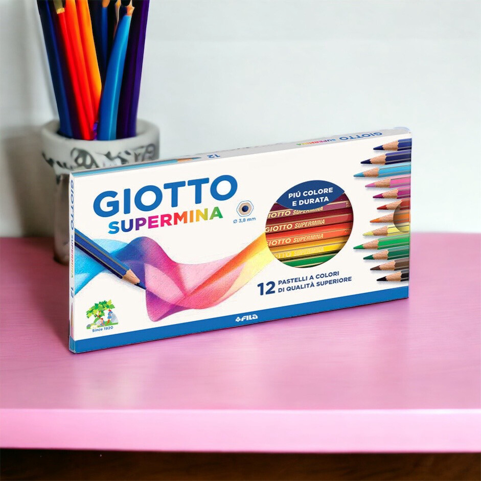 Pastelli Giotto Supermina da 12: Colori Intensi per Ogni Artista