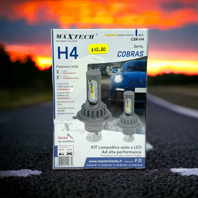 COBRAS H4 6500K 20W: Kit Lampadine Auto a LED per un'illuminazione potente e nitida!