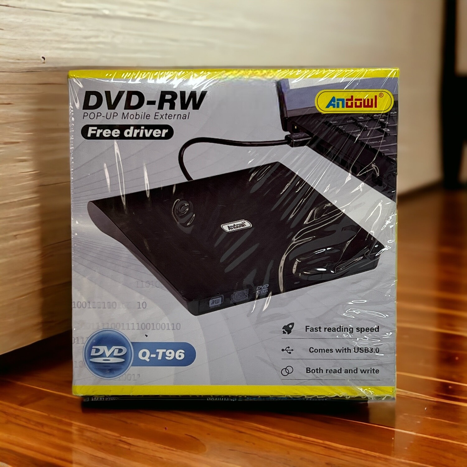 Andowl Q-T96: Lettore CD/DVD Esterno USB 3.0 - Riproduci Film e Musica Senza Sforzo
