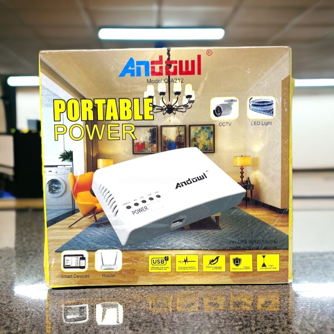 Andowl Q-A212 - Powerbank portatile variabile con batteria al litio da 60.000mAh