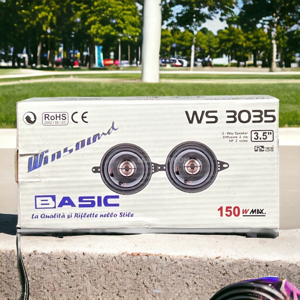 Winsound Casse Per Auto 400W Speaker Rotonde da 165mm Altoparlante
