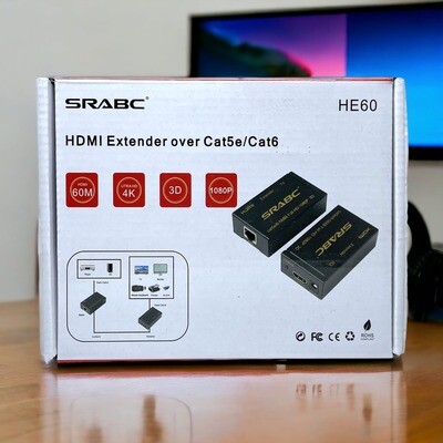 Extender HDMI Over Cat5e/Cat6 SRABC - Estendi il Tuo Segnale HDMI Fino a 60 Metri
