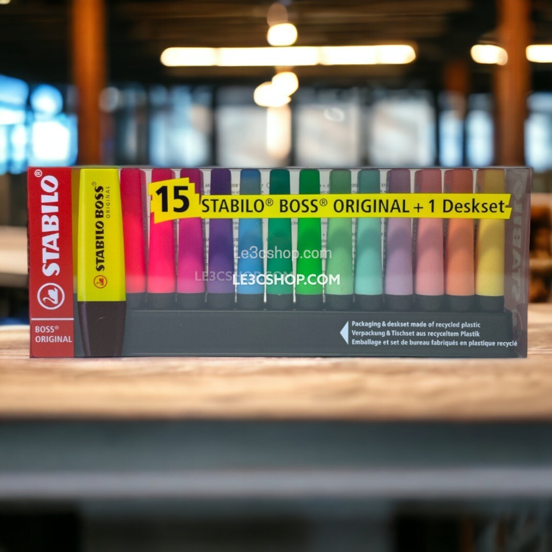 Kit Evidenziatori Stabilo Boss - 15 Colori Fluo per Studio e Ufficio!
