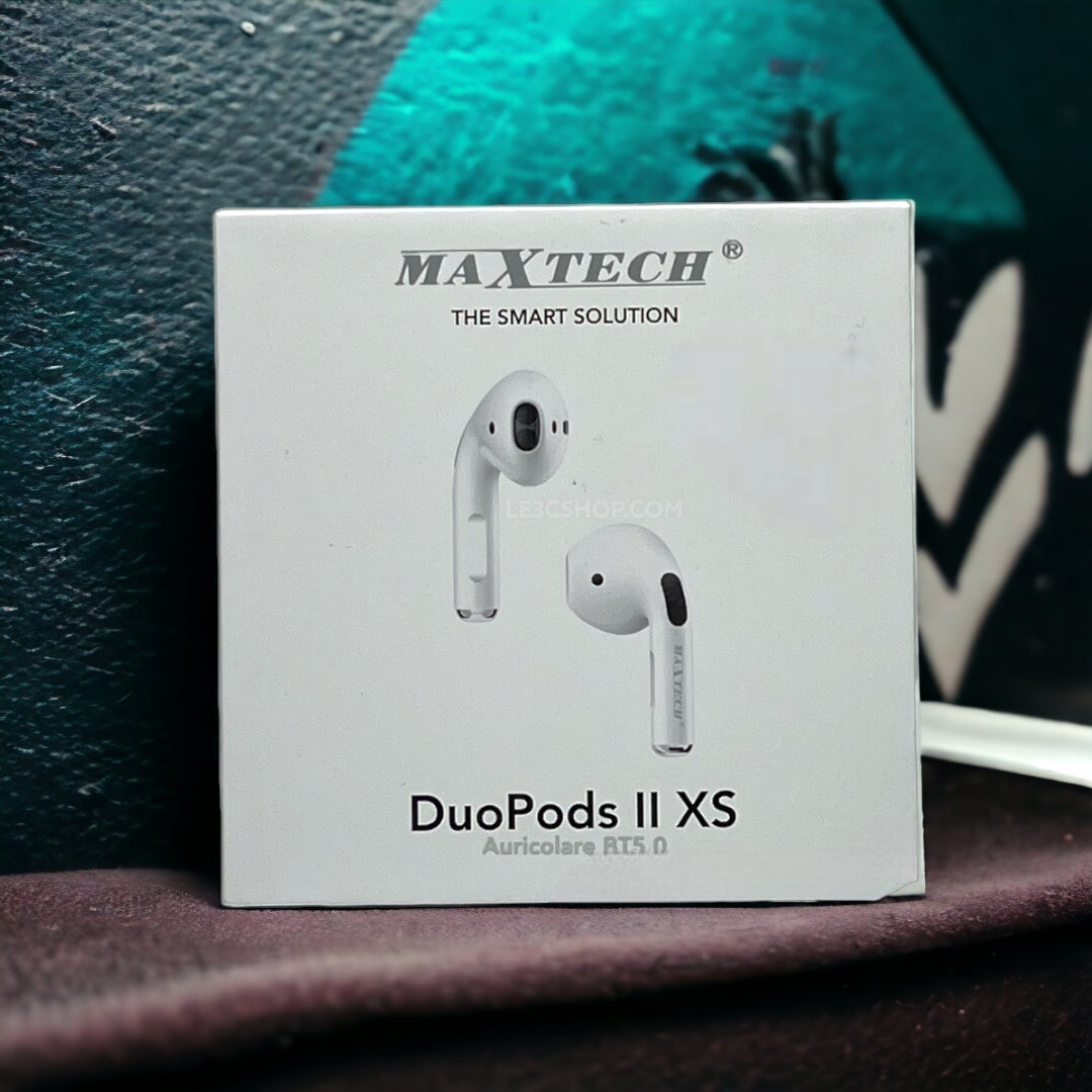 Innovazione e Stile con MaxTech Duo Pods XS - L'Esperienza Wireless Definitiva!