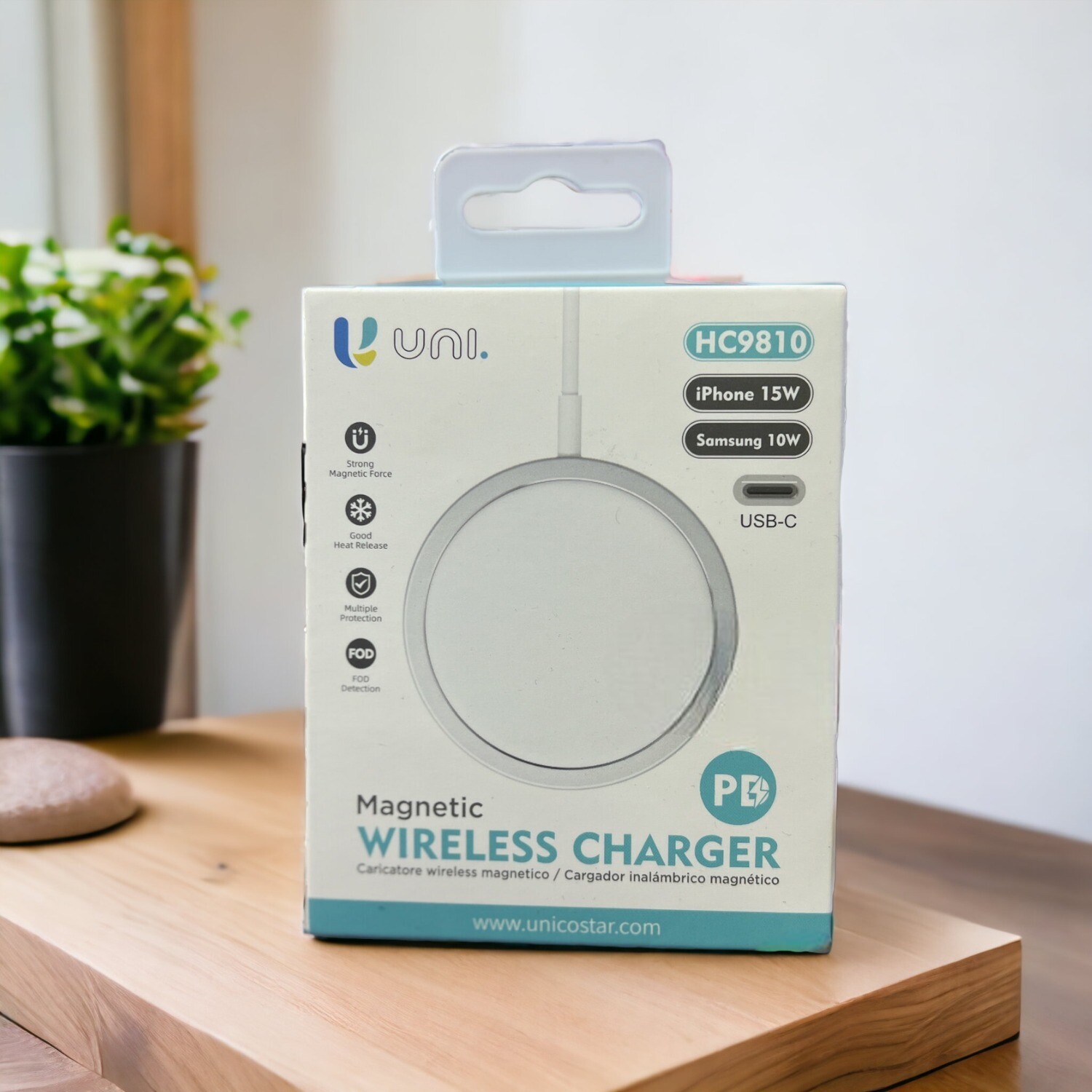 Magnetic Wireless Charger Unico HC9810.