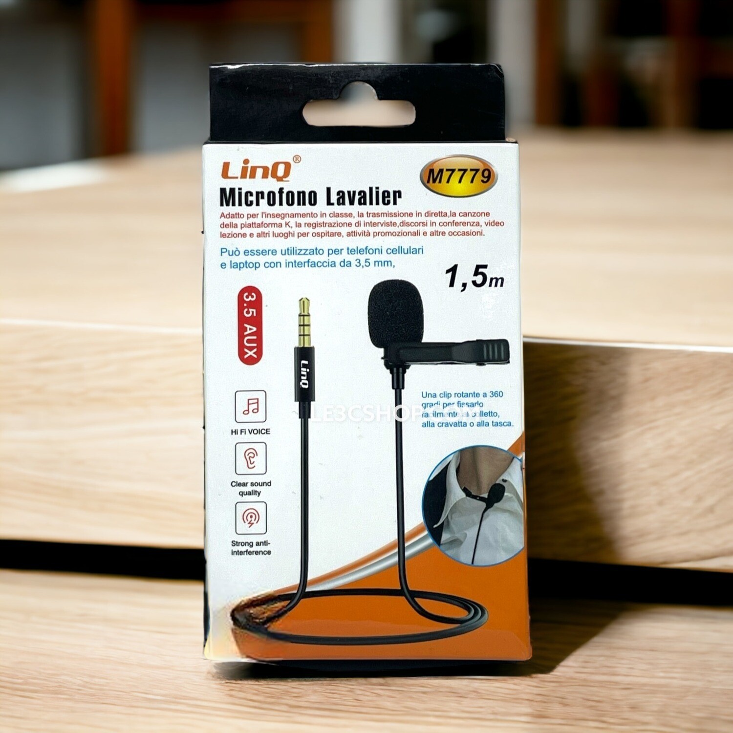 Il Microfono Lavalier M7779 di Linq: Audio Professionale, Connettività Universale!