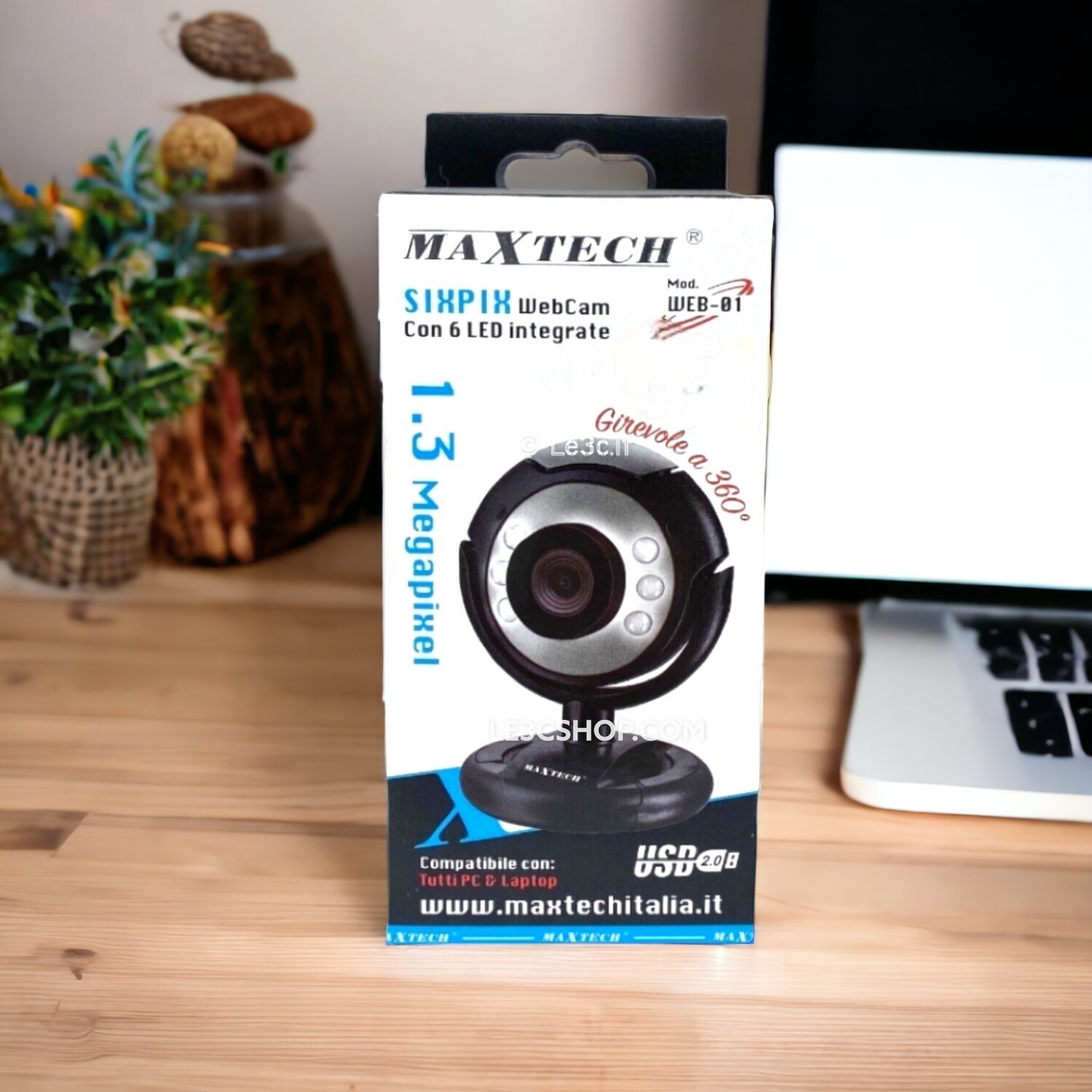 Webcam Maxtech 1.3MP - Chiarezza e Semplicità per Videochiamate.