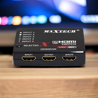 Maxtech HDMI Switch - 5 Ingressi, 1 Uscita, Alta Qualità.
