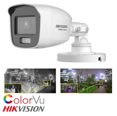 Telecamera Hikvision Ibrida Bullet 4 in 1 2 mp 1080p ColorVu visione notturna a colori