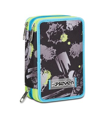 Astuccio Seven® 3 Zip Feeling Me: Stile Urbano e Organizzazione Perfetta per Studenti Moderni