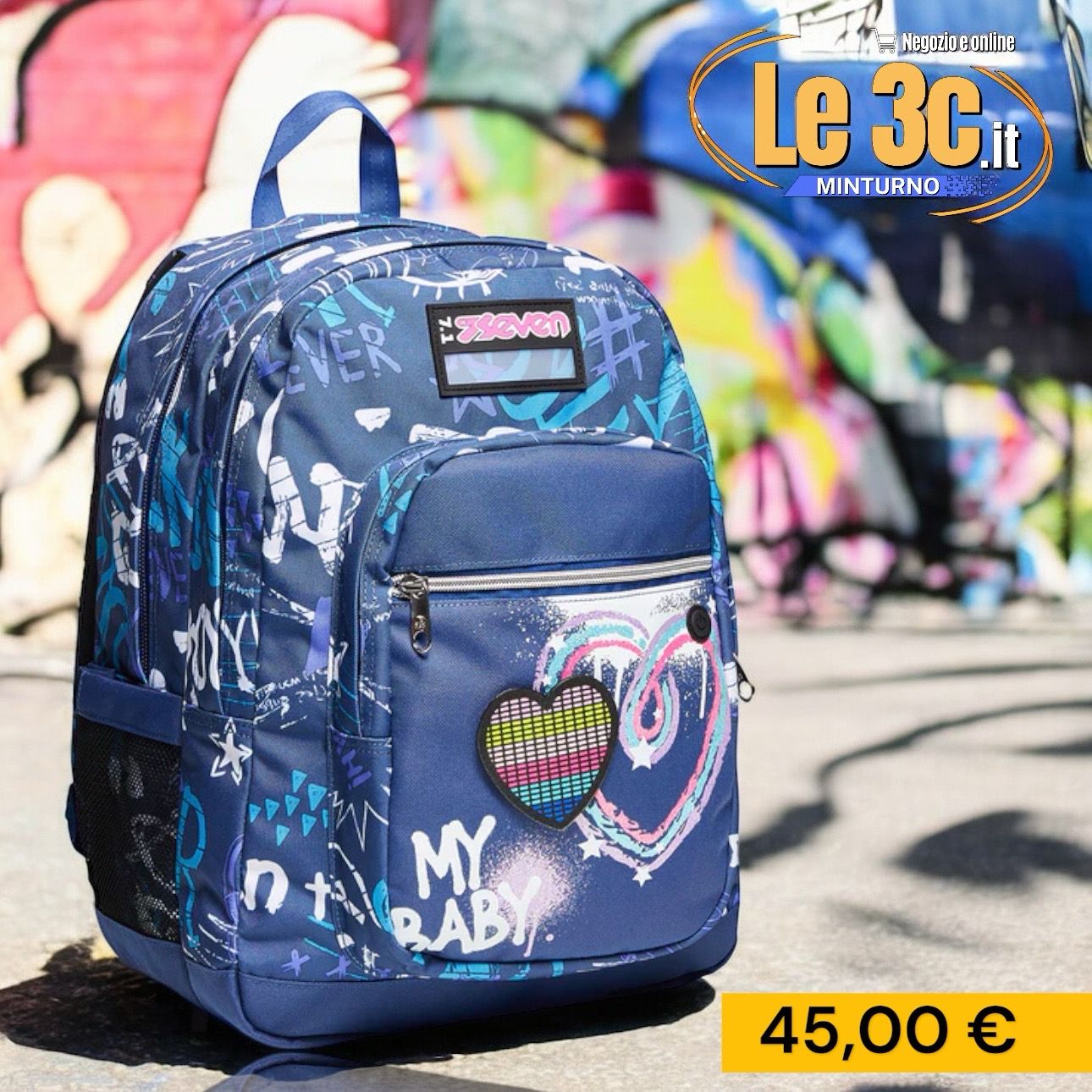 Zaino Seven® Advanced &quot;Rock On Girl&quot; - Stile e Funzionalità che Ispira