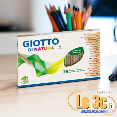 Pastelli di Natura Giotto da 36 Colori: Creatività Ecologica con Mina di Qualità