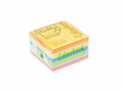 Colourbook Cubo Stickly Notes Fluo - 450gr di Fogli Adesivi Colorati.