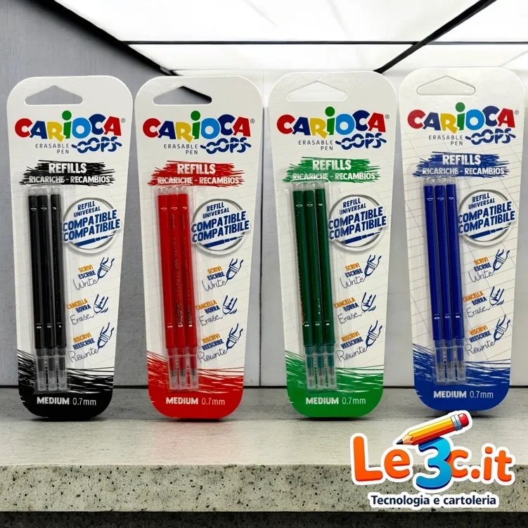 Refills Carioca Oops – Ricambi per Penne Cancellabili: Sempre Pronti a Scrivere