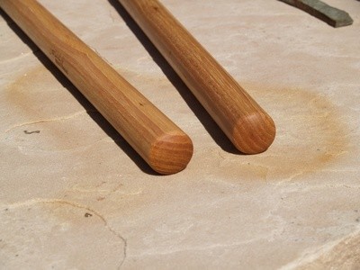 Jo-Hardwood Staff - Round, Hickory or Jatoba wood - 50-1/8&quot;