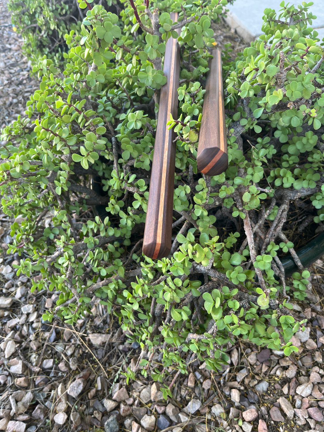 Tanbo staff (Pair) -Octagonal in Ipe/Chakte Viga/ Ipe. Ready-to-Ship