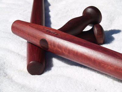 Tonfa (Pair) - Tapered Round-Body, Hardwood