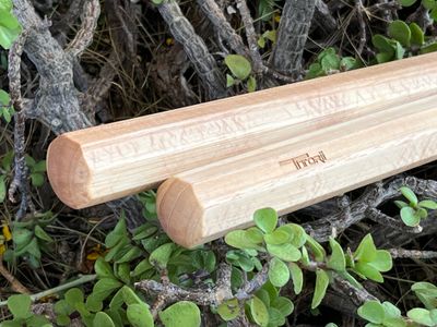 Tanbo staff (Pair) -Octagonal in HARD Hickory. (Ready-to-Ship).