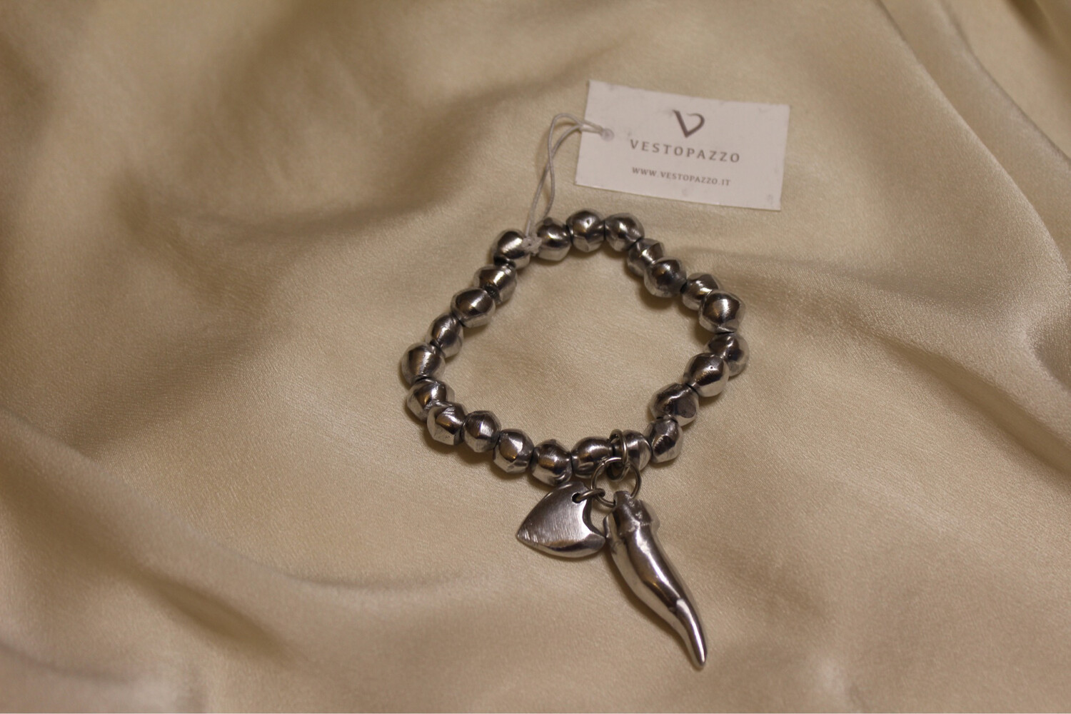 Bracciale cuore e corno Vestopazzo