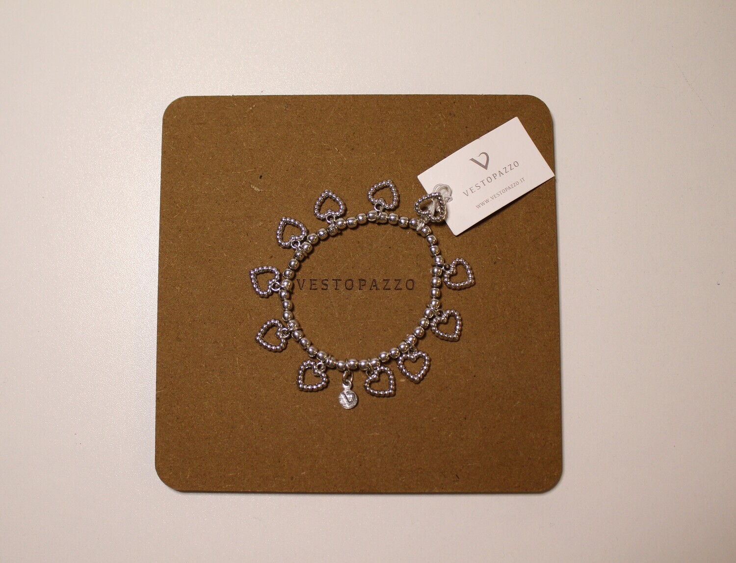 Bracciale elastico sagome cuori Vestopazzo