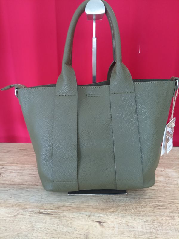 Borsa verde bosco con tracolla