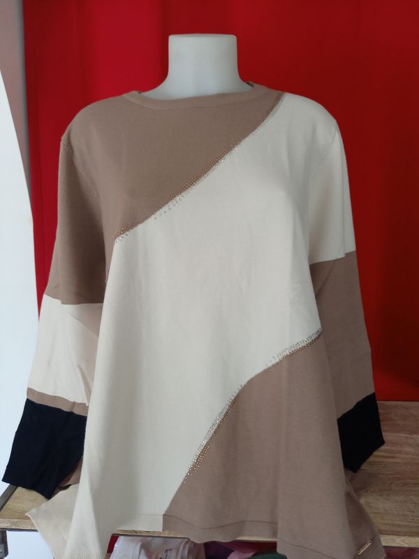 Girocollo strass bicolore