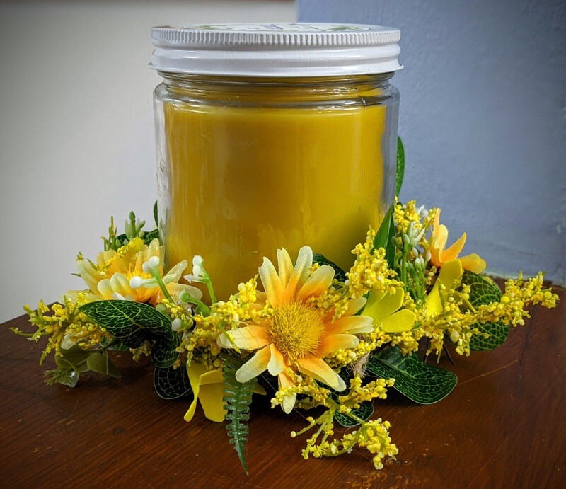 Yellow Daisy Candle