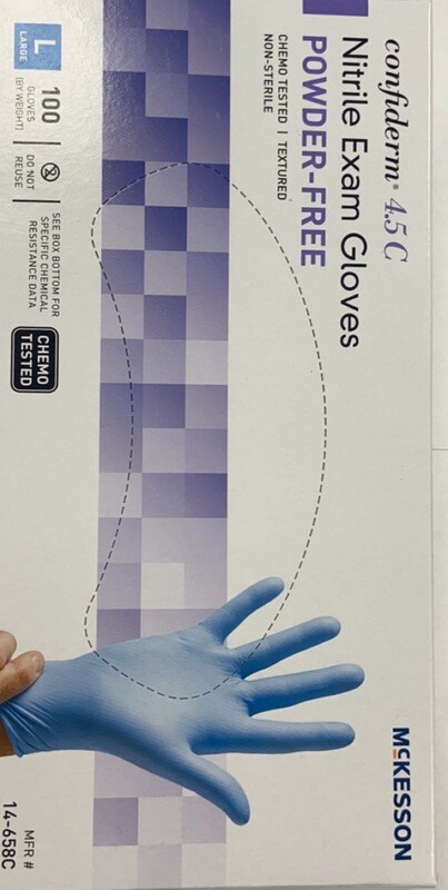 100 Confiderm 4.5c Nitrile Exam Gloves Large