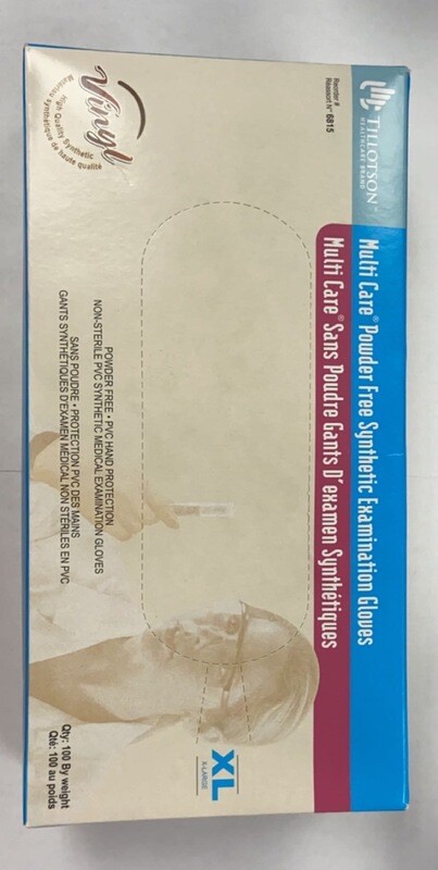 100 Tillotson MultiCare Powder Free Synthetic Examination Gloves