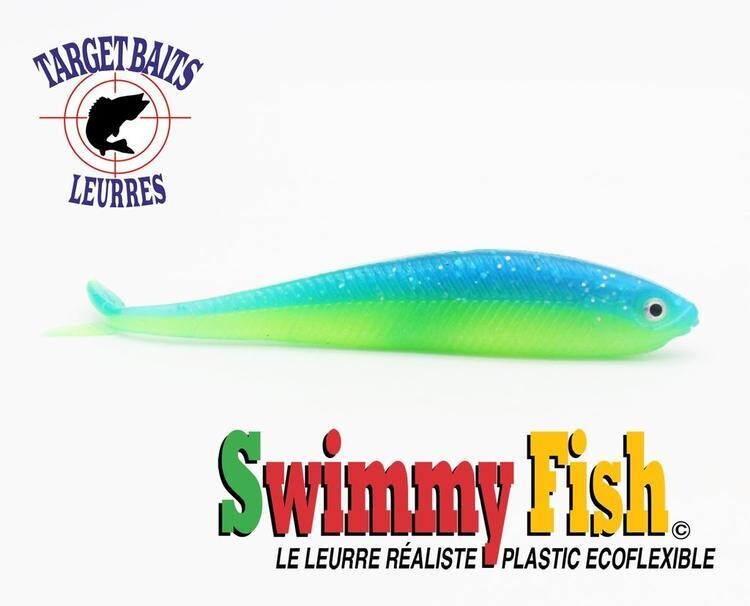 SWIMMY FISH SCENT  3 1/2 LEURRE ELECTRIC BLEU FLAKE
