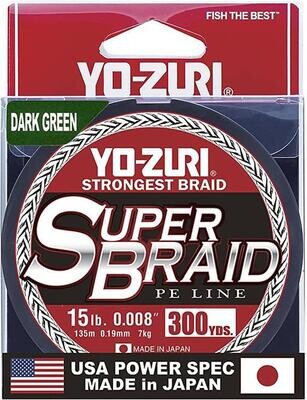 YO-ZURI SUPER BRAID DARK GREEN 15LB