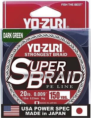 YO-ZURI SUPER BRAID DARK GREEN 20LB