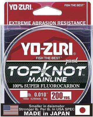 YO-ZURI TOPKNOT MAINLINE CLAIR 12LBS 200 VERGES