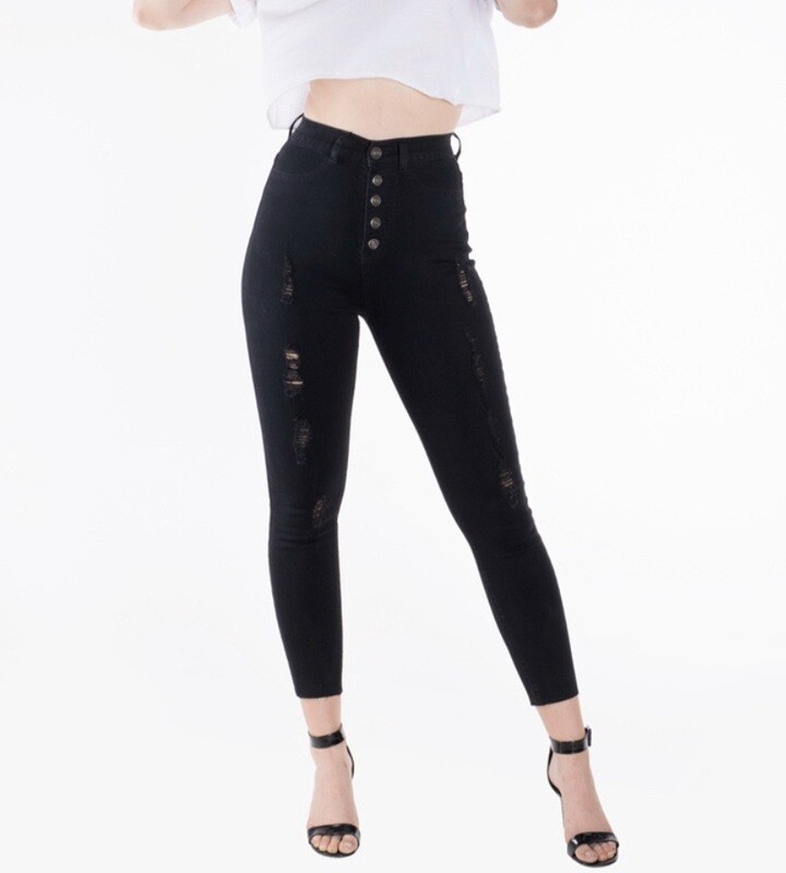 Black High Waisted Skinny Jeans