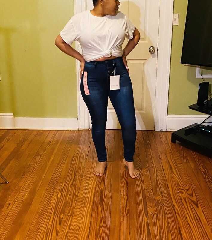Blue High Waisted Skinny Jeans
