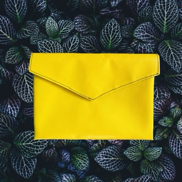 yellow neon clutch