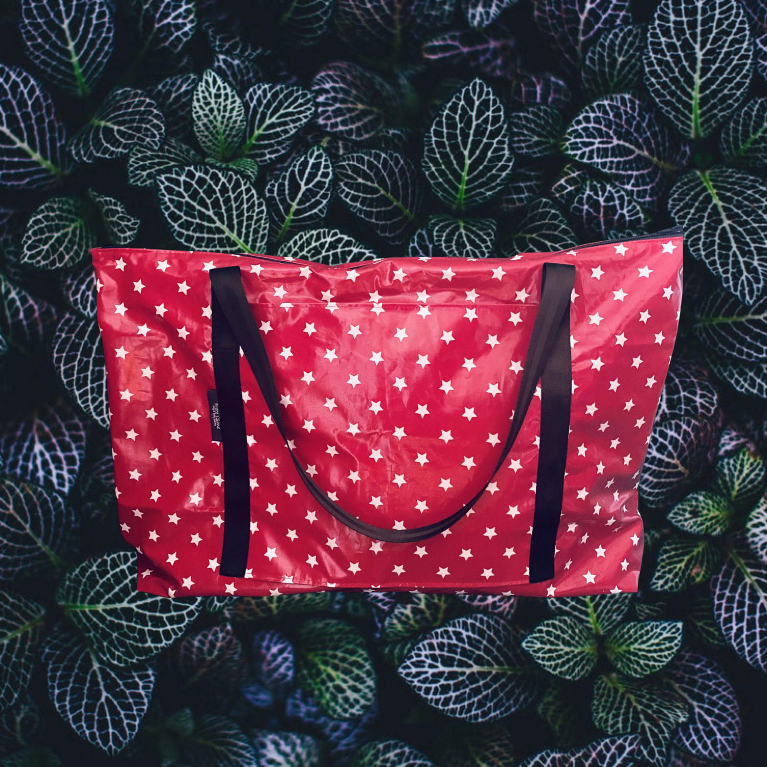 Swim Bag L Wax Cloth Stars
