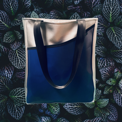 Shopper L Artificial Leather Silver