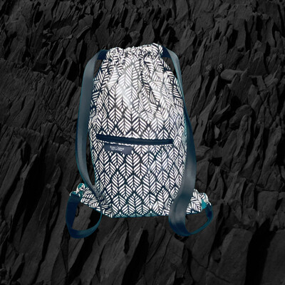 Gym Bag M Wax Cloth Leaves