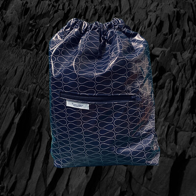 Gym Bag L Wax Cloth Waves