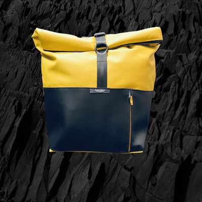 Roll-Bag Artificial Leather Mustard/Black