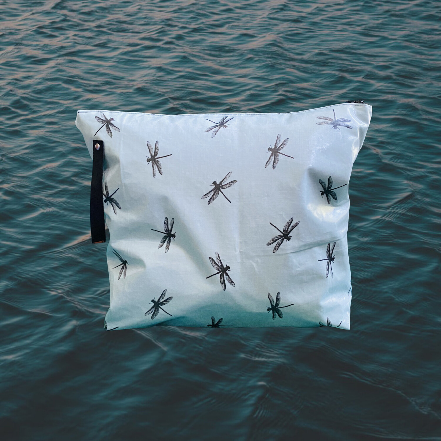 Toiletry Bag XL Wax Cloth Dragonfly