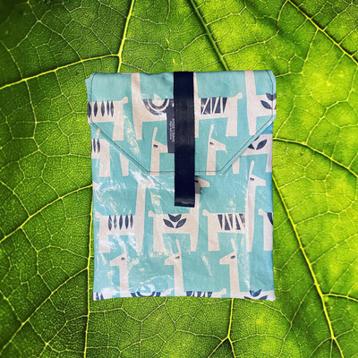Cover Laptop Wax Cloth Kokka Lama Mint