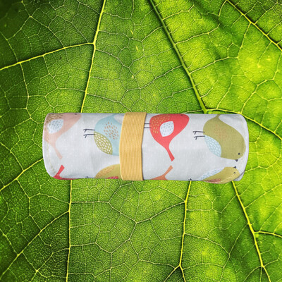 Pencil Roll 24 Birds Offwhite